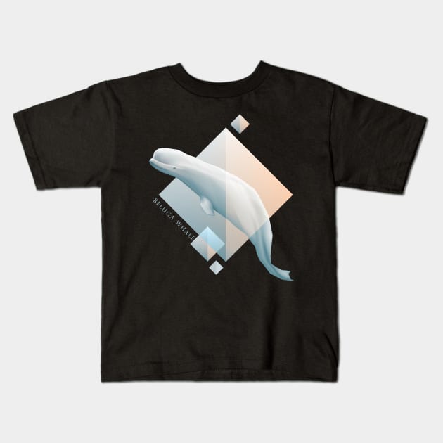 Beluga Whale - Beautifully Styled Oceanic Mammal Kids T-Shirt by DesignFury